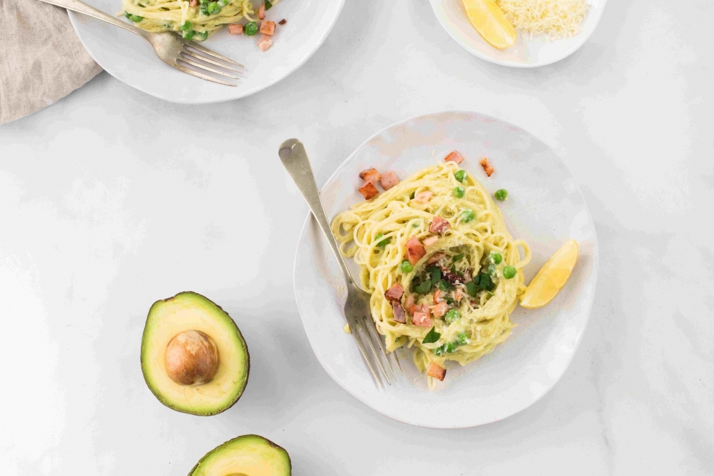 Creamy Avocado Carbonara | Good Little Eaters