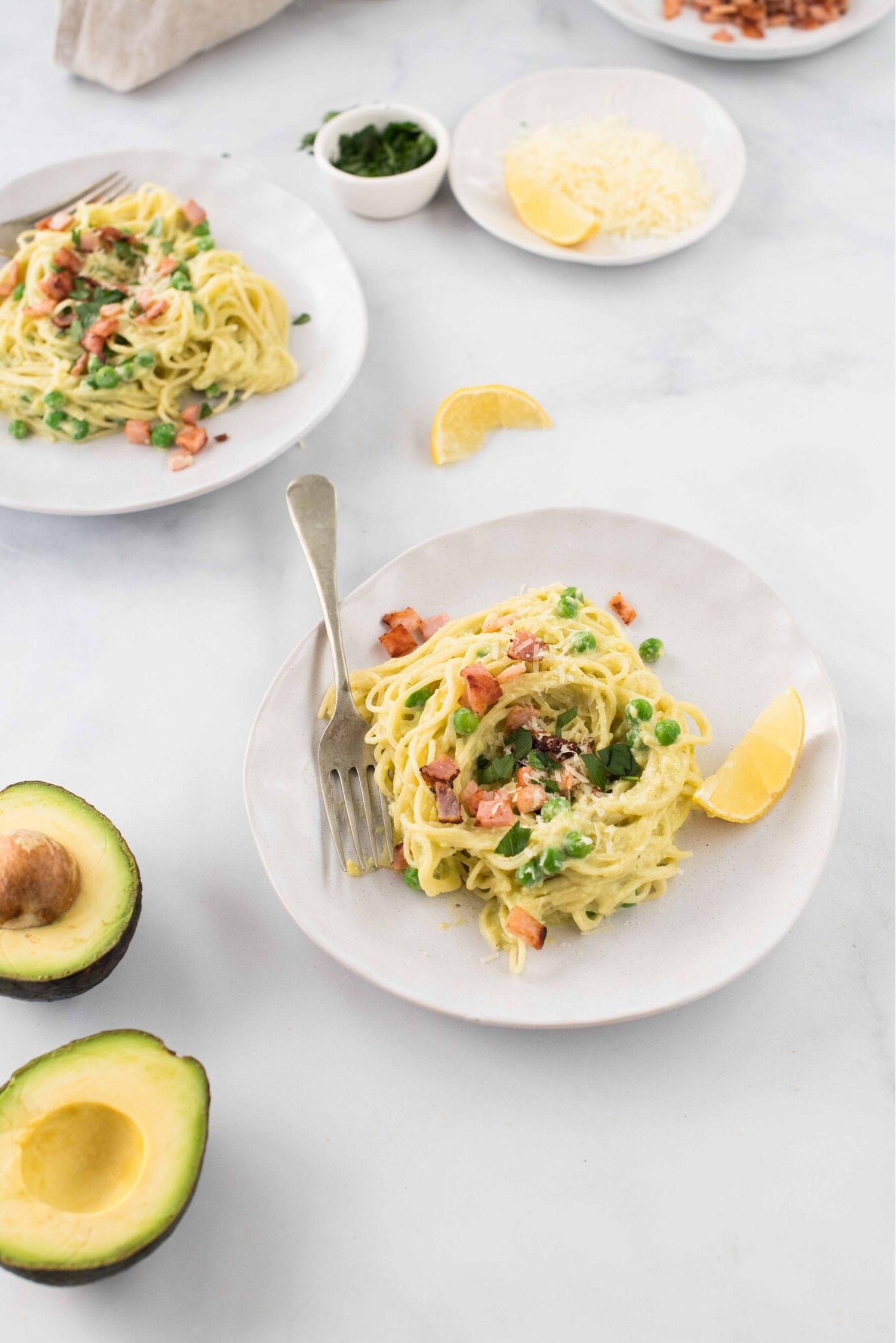 Creamy Avocado Carbonara | Good Little Eaters